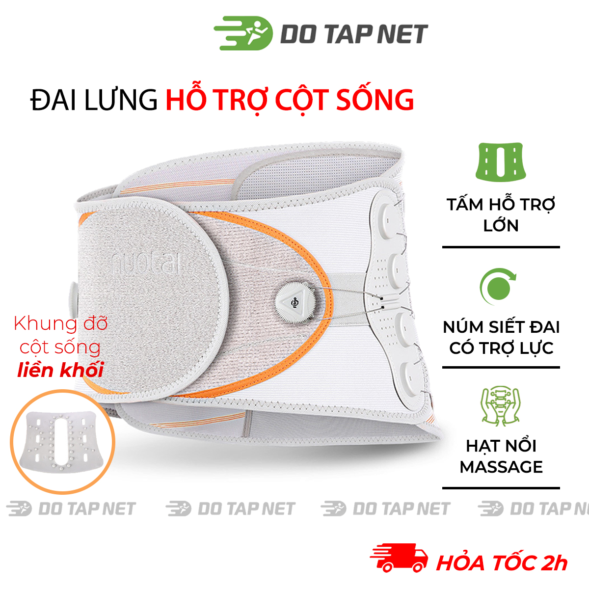 Đai lưng hỗ trợ cột sống, chống thoát vị địa đệm, thiết kế riêng cho nam và nữ