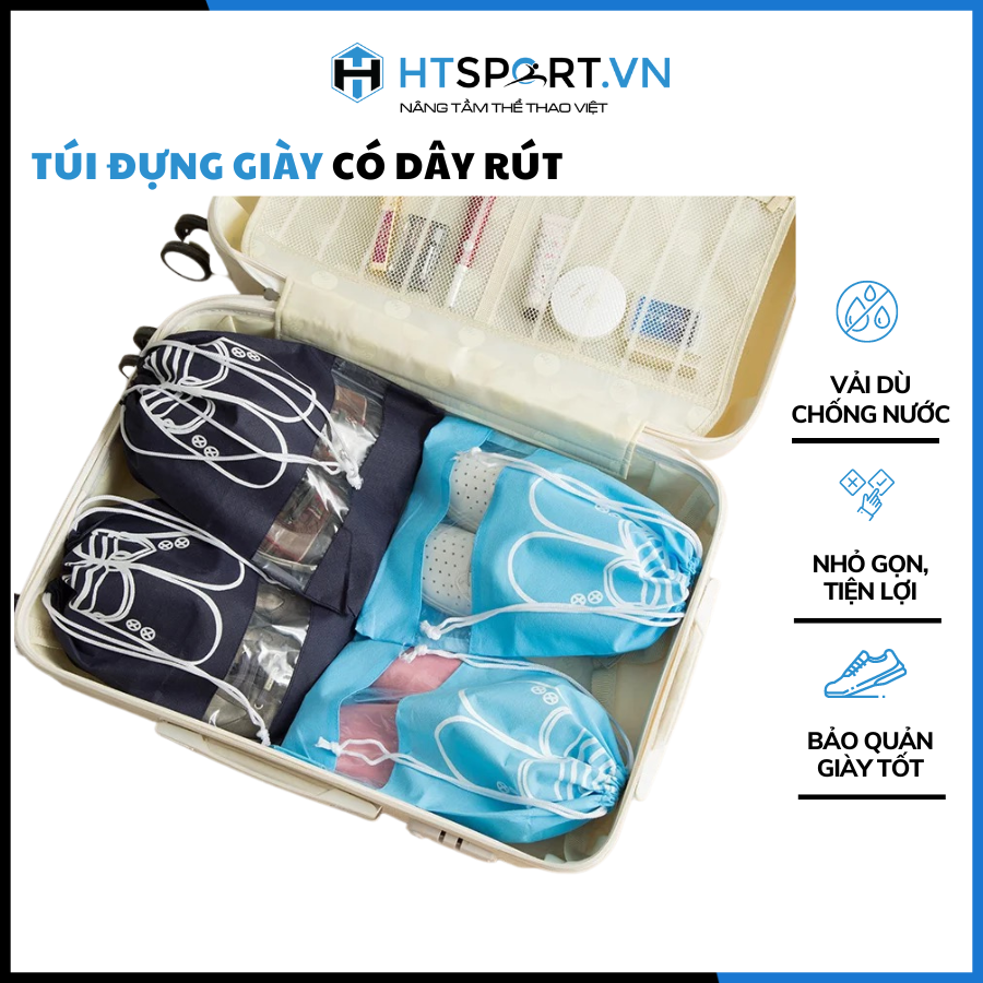 Túi Đựng Giày, Túi Rút Họa Tiết Chống Bẩn, Có Dây Rút Đi Du Lịch Tiện Lợi