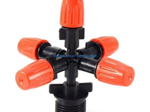 5 béc phun sương tưới cây 5 hướng chân ren 21