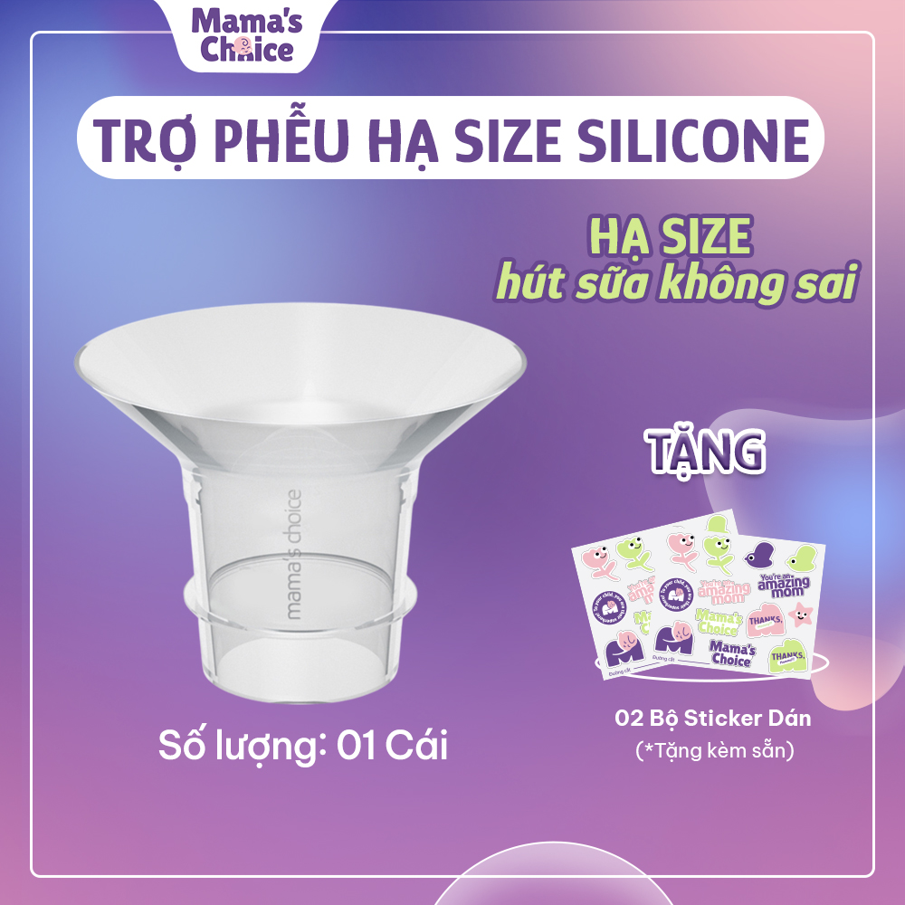 Trợ Phễu Silicone Mama's Choice NewFit, Đệm Hạ Size Phễu Size 15-17-19-21mm, Hút Sữa Hiệu Quả và Êm Ái