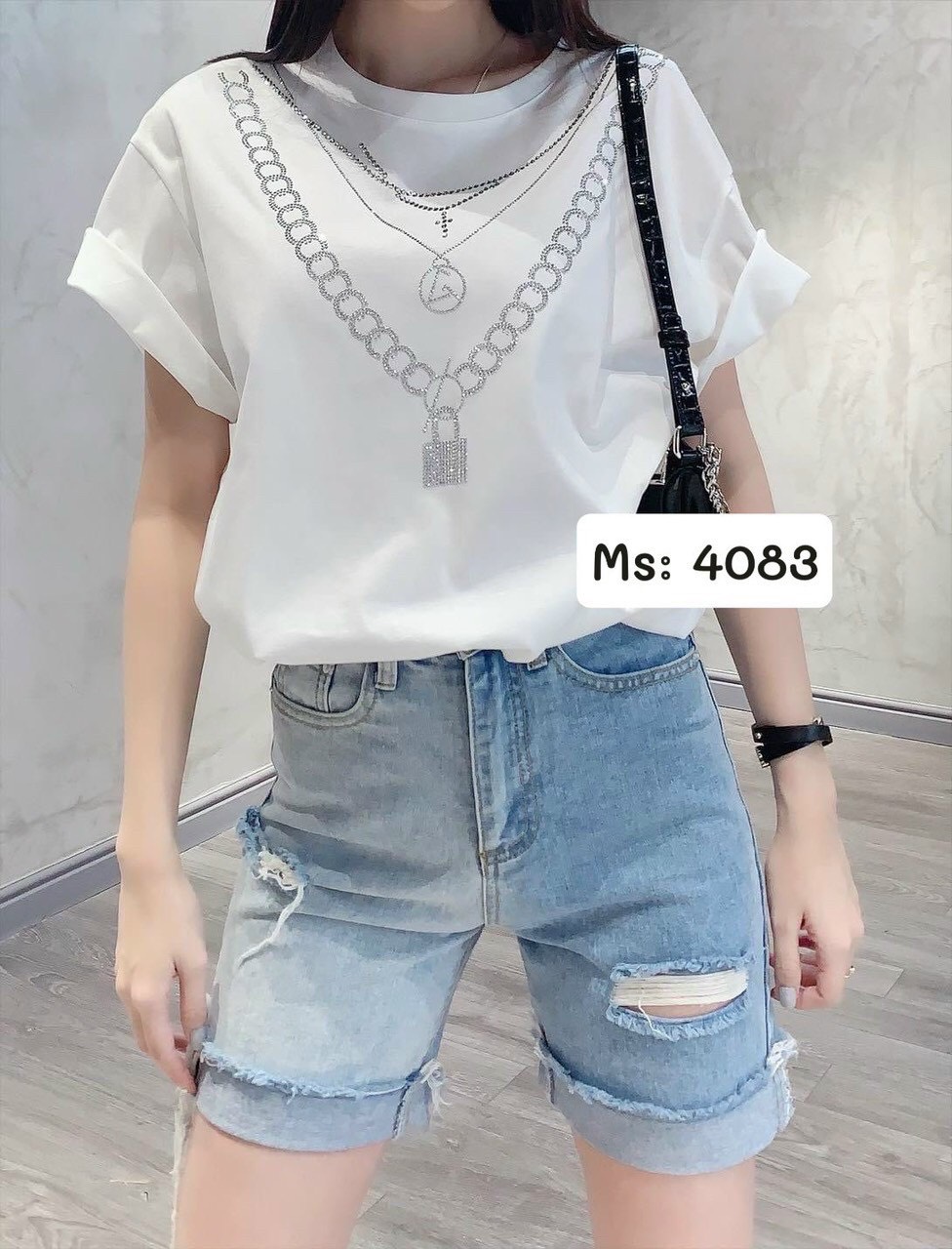 Quần jean ngố / lửng BIG SIZE lưng cao, phom RỘNG, kiểu rách loang đẹp thời trang hot trend-ST