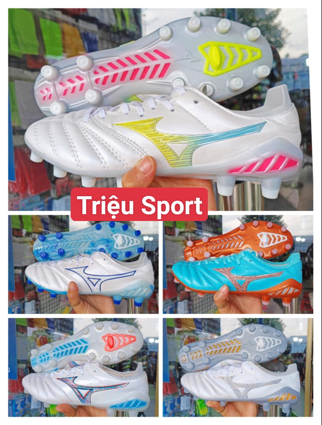 Giày đá bóng mizuno neo 3 fg +tất+hộp