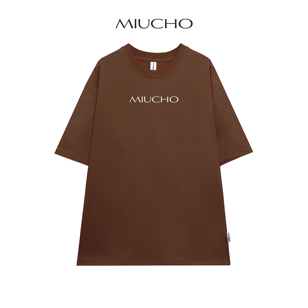 Áo thun nữ form rộng đẹp tay lỡ kiểu hàn quốc, Áo thun nữ form rộng unisex vải cotton MT001 Miucho in Local brand