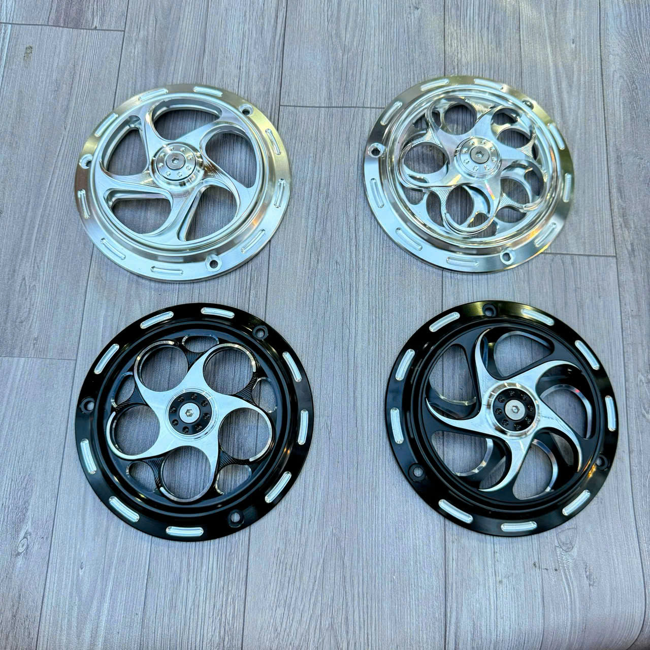  Ốp Quạt Gió Vision Scoopy Janus Grande Full Nhôm CNC vân 3D Nổ Máy Là Xoay phụ kiện xe 