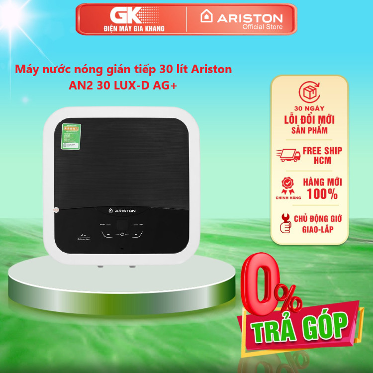 Máy nước nóng gián tiếp 30 lít ariston an2 30 lux-d ag+ - giao toàn quốc - freeship hcm