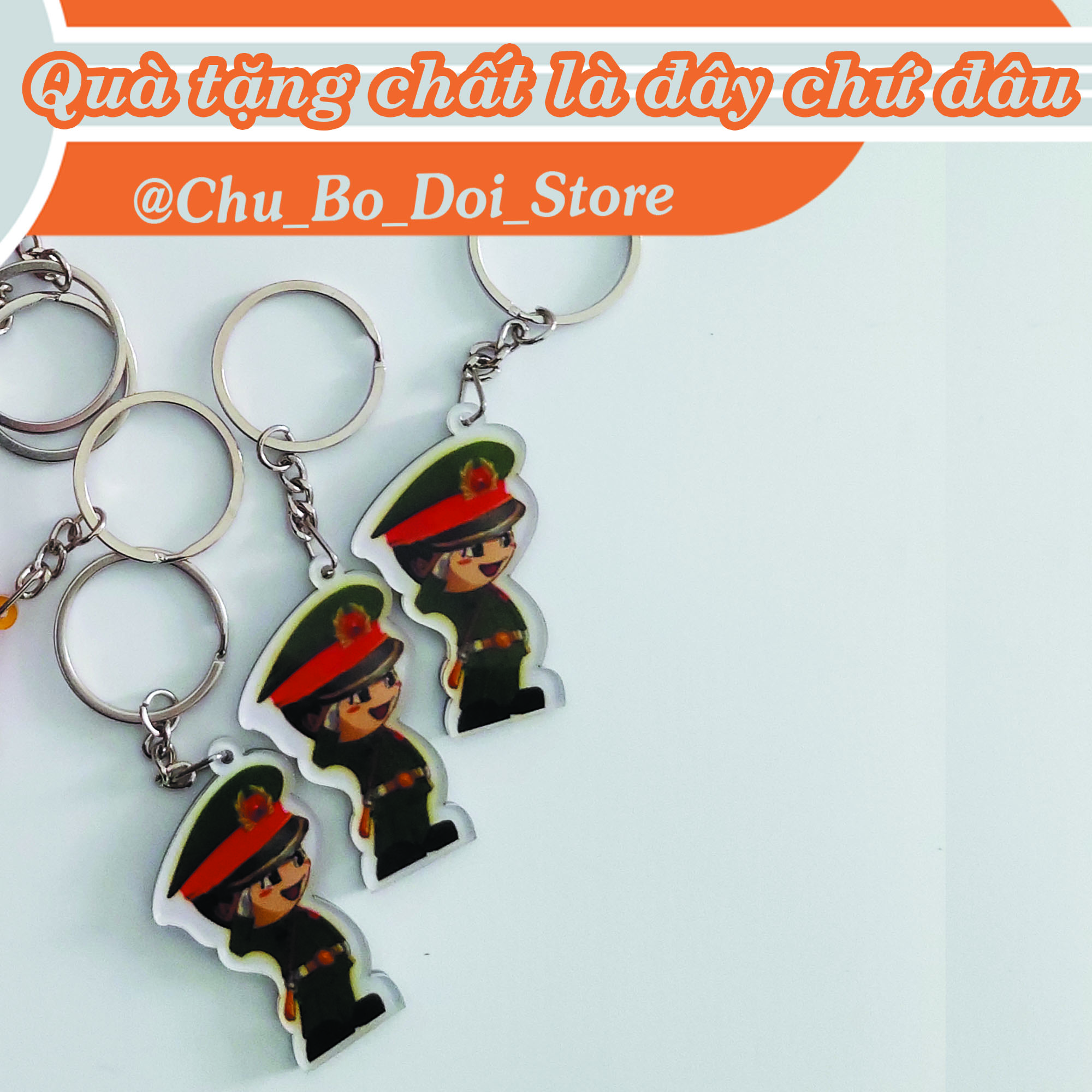 Móc khóa chú lính siêu cute