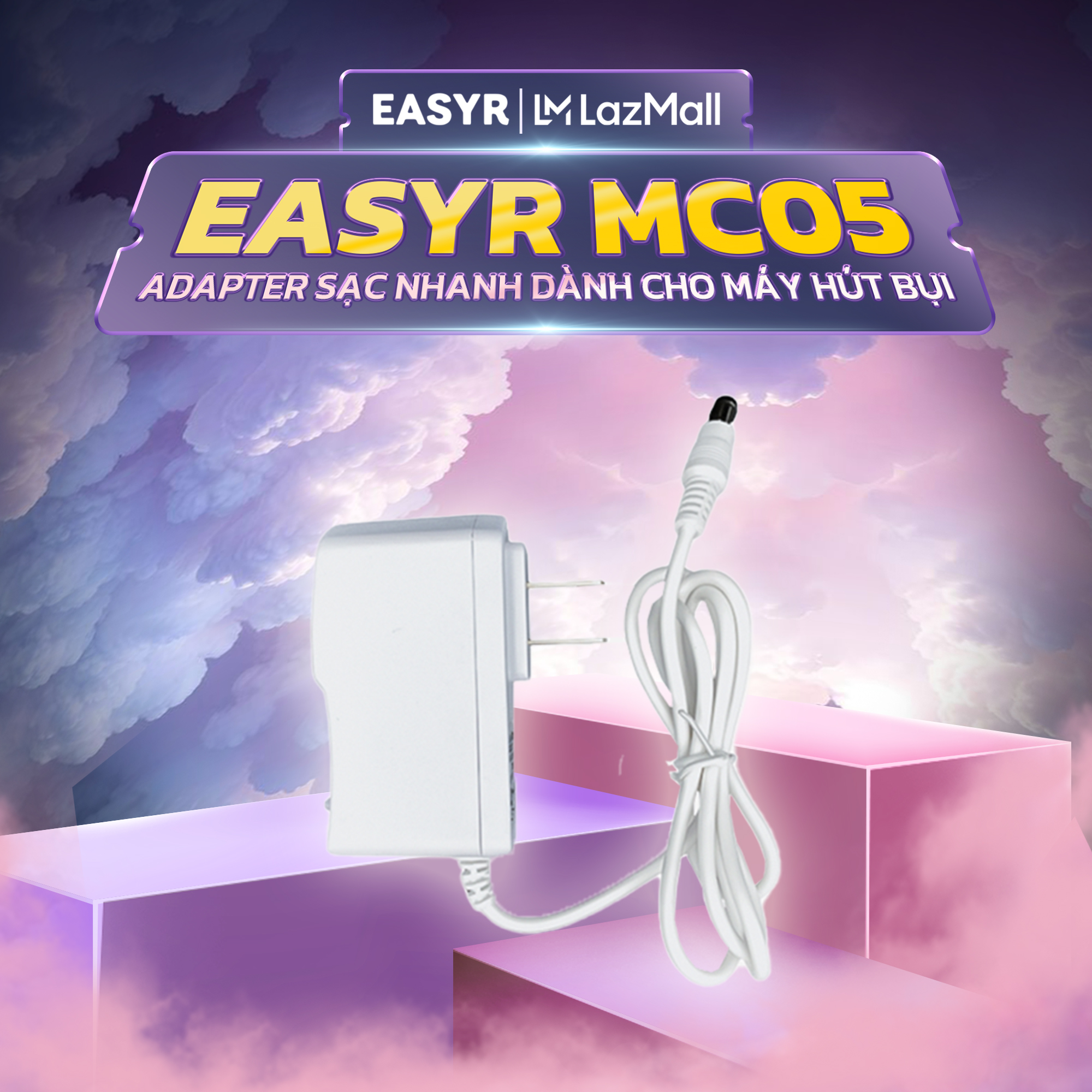 Adapter MC05 Sạc Máy Hút Bụi Mini Siêu Nhanh Easyr IC Thông Minh Chống Chai Pin Cháy Nổ