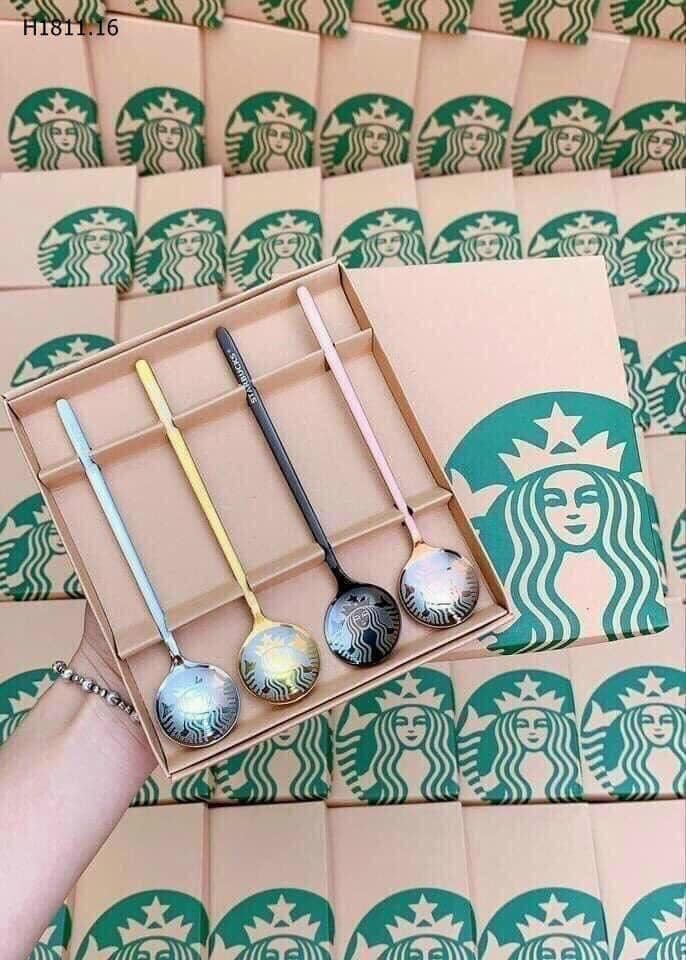 [ GIẢM NGAY 50%] SET 4 THÌA MUỖNG UỐNG CÀ PHÊ STARBUCK