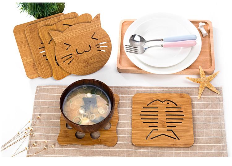 [COMBO] 05 TẤM RẾ LY LÓT NỒI BẰNG GỖ MẪU HOẠT HÌNH (Nhiều mẫu)- [Miếng lót nồi Rế lót nồi Rế nồi Tấm lót nồi Đế ly Lót ly]