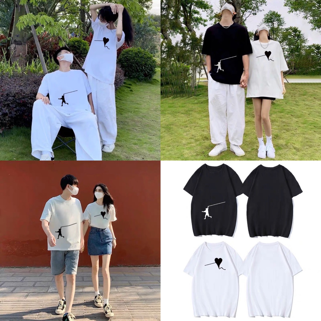 Áo thun đôi nam nữ hot, áo thun nam nữ