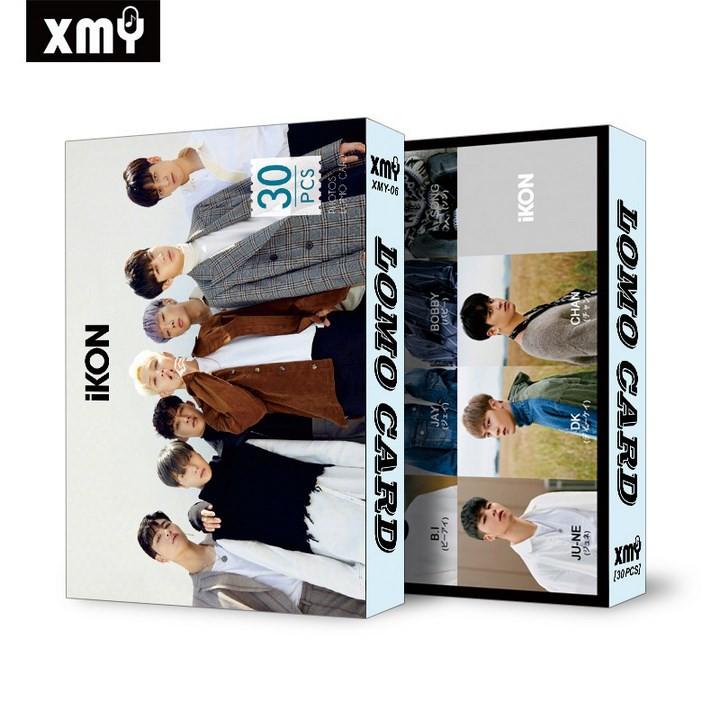 Lomo iKon bộ ảnh hộp 30 ảnh thẻ hình thần tượng Hàn quốc thiết kế sáng tạo đẹp thời trang