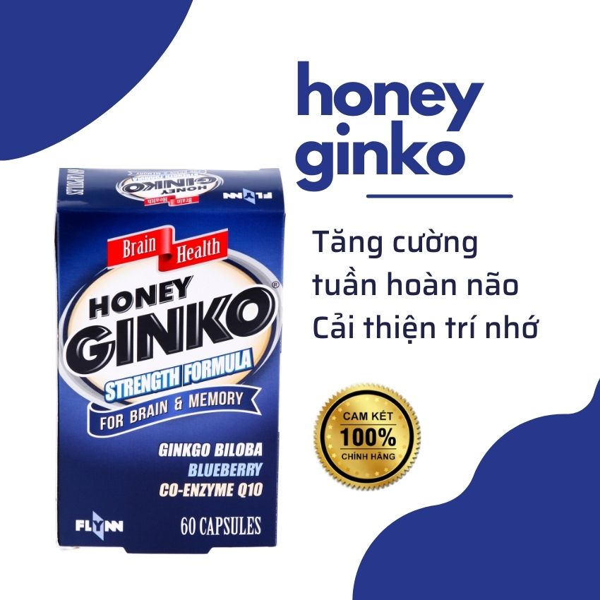 [FREESHIP] Viên Uống Bổ Mắt, Não Ginkgo Biloba Nhập Khẩu Nguyên Hộp Từ Vương Quốc Anh .Honey ginko