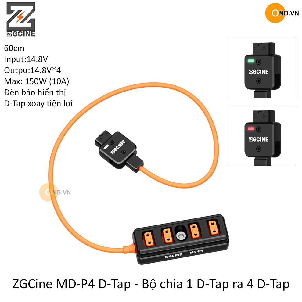 Zgcine md-p4 d-tap - bộ chia 1 ra 4 d-tap