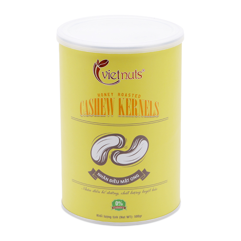 Nhân điều mật ong Vietnuts hộp 500g
