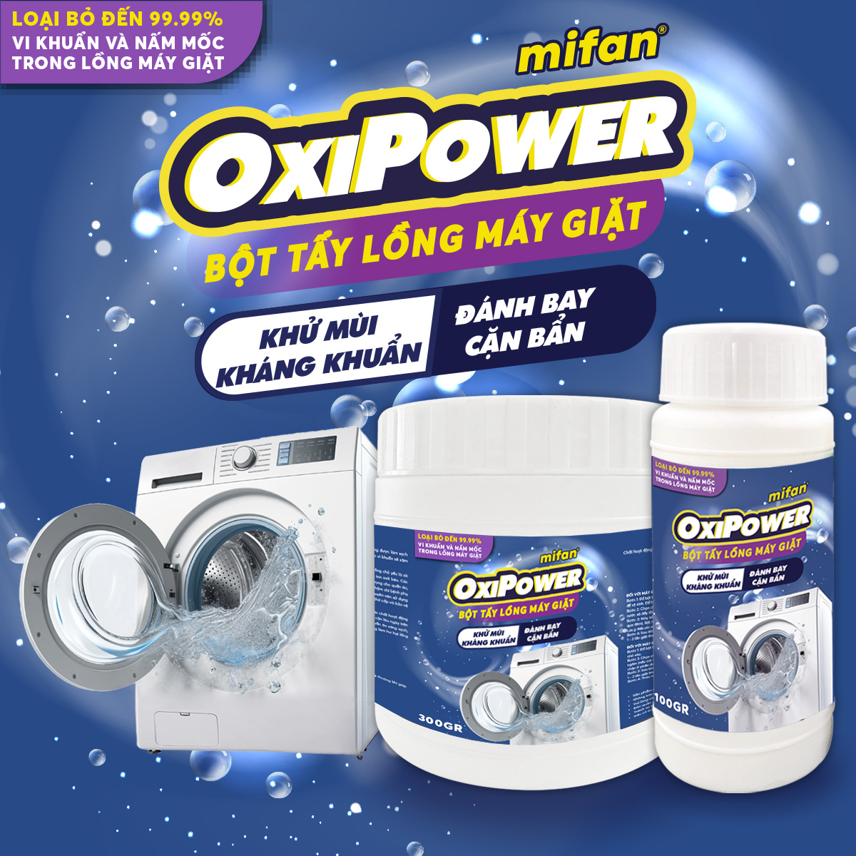 Bột Tẩy Vệ Sinh Lồng Máy Giặt Cao Cấp MIFAN - Tẩy Sạch Cặn Bẩn Lâu Ngày Nhanh Chóng