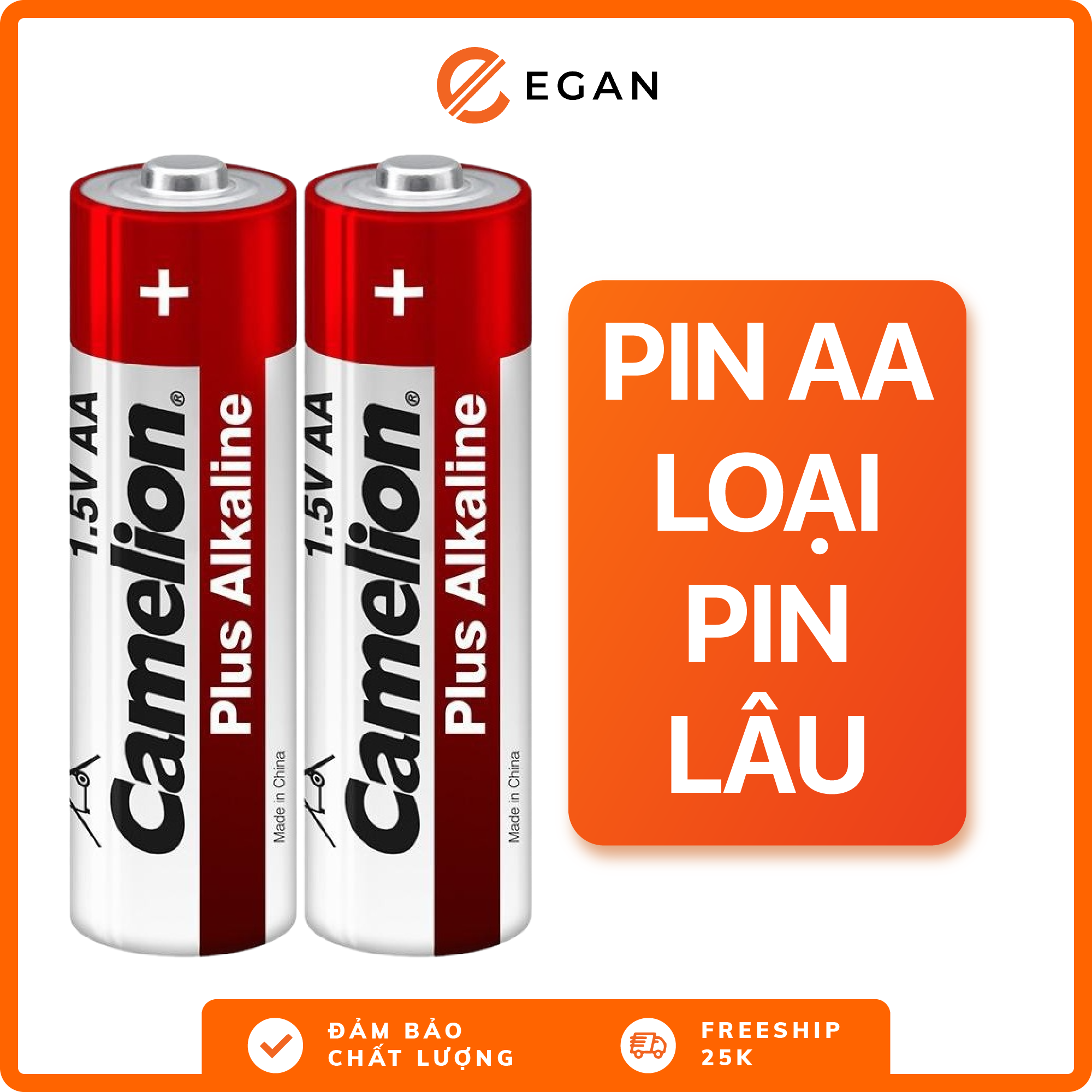 Cặp 2 viên pin aa plus alkaline camelion 1.5v