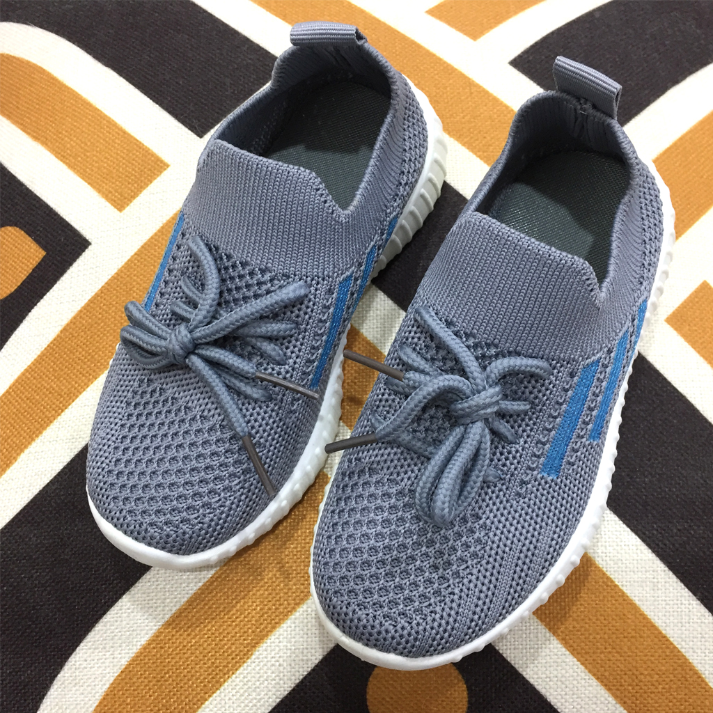 Giày thể thao lười thái lan quai dệt cho bé trai dễ thương mềm êm chân ss2528grey sr7