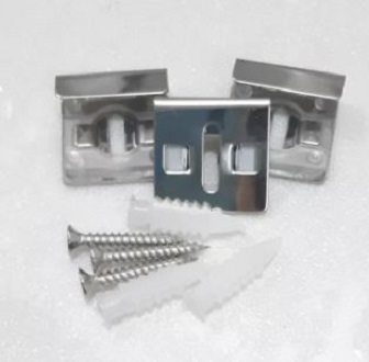 Pass gương soi, Kẹp gương, Bát treo gương soi nhà tắm inox cao cấp