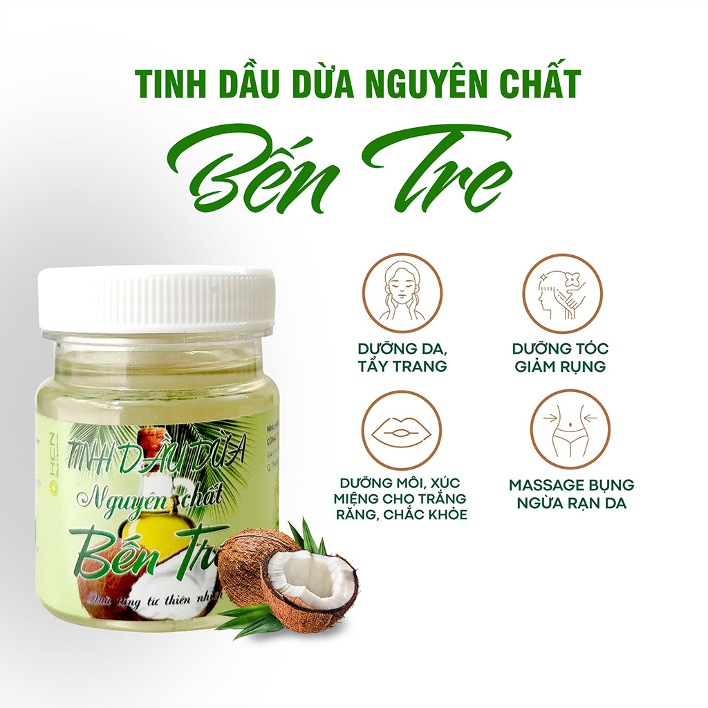 Tinh dầu dừa Bến Tre 70ml an toàn tự nhiên