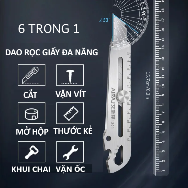 Dao Rọc Giấy SK5, thép không gỉ set, đa năng 6 trong 1