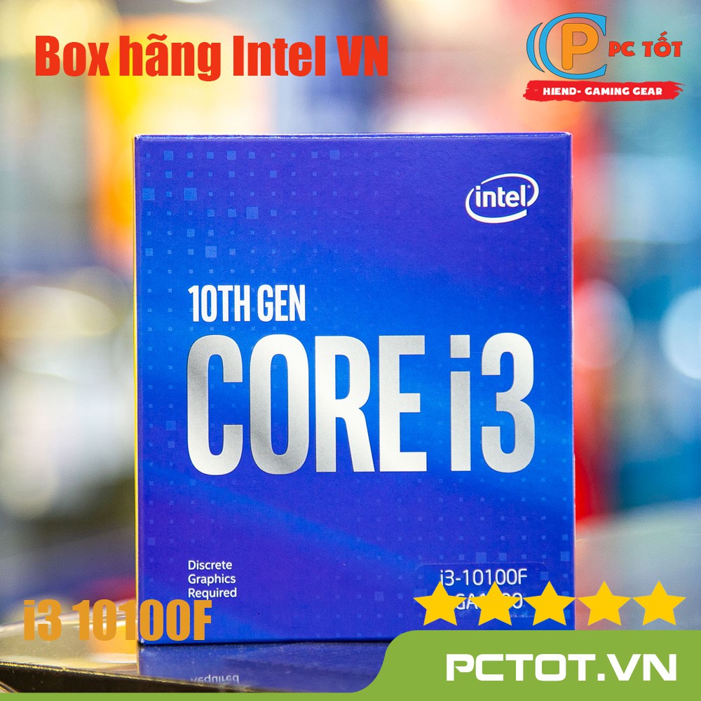 Cpu intel core i3 10100f 3.6ghz up to 4.3ghz 4 nhân 8 luồng socket 1200 - bảo hành 36 tháng
