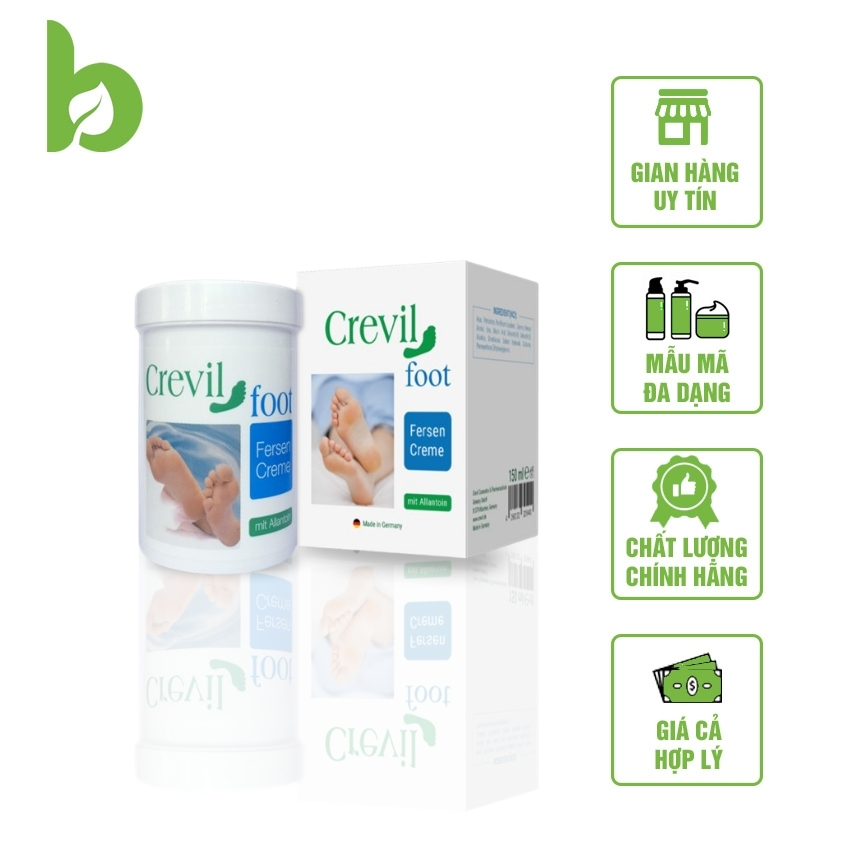 Kem khô nứt, chai sần gót chân, bàn chân crevil foot fersen crème làm dịu cảm giác đau rát khó chịu do vết nứt 150ml - become
