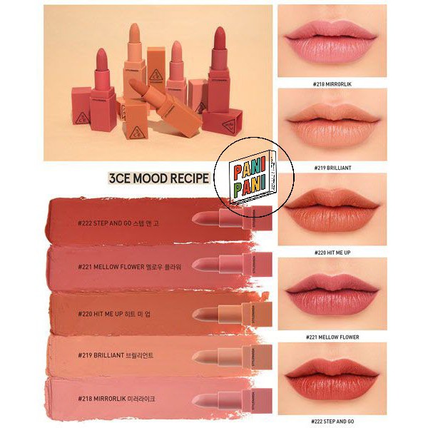 Son thỏi lì 3ce matte lip color mood on & on