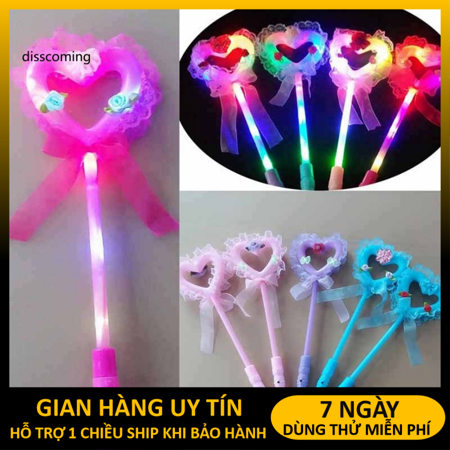 Gậy Phát Sáng Đèn Led Hình Trái Tim Công Chúa- Big city shop.