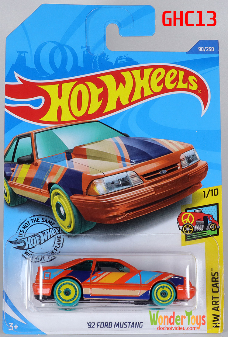 Xe mô hình hot wheels 92 ford mustang collections hw art cars - 2020 - ghc13