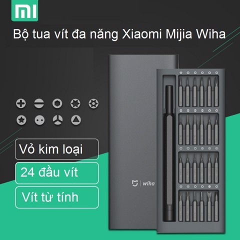 Bộ Tua Vít Bỏ Túi Đa Năng Xiaomi Mijia Wiha -Bộ Tua Vít  với 24 đầu vít, chất liệu cứng cáp bền bỉ Sửa Chữa Điện Thoại,Máy Tính .Bảo Hành 12 Tháng  Toàn Quốc Lỗi 1 Đổi 1.