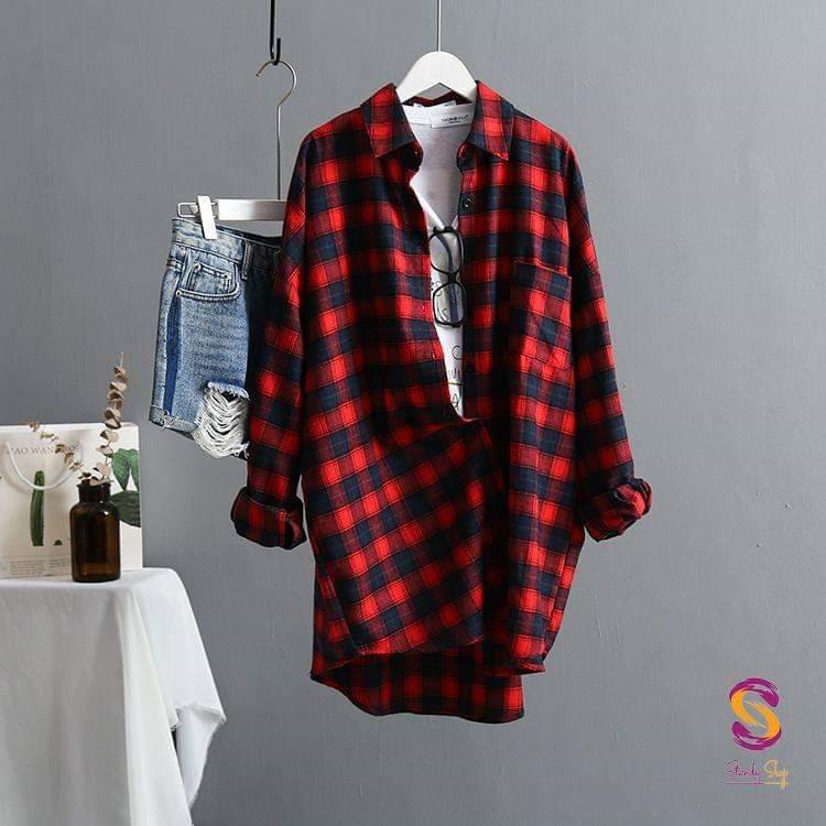 Áo Khoác Unisex ( CÓ HINH THAT) Kiểu Dáng Sơ Mi Caro không nón 3 màu m11