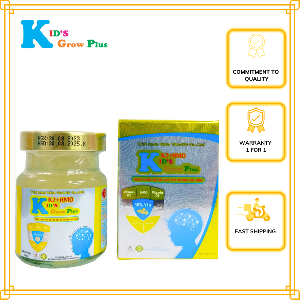 Yến sào bổ sung K2 HMO cho bé 30% yến Kids Grow Plus 70ml