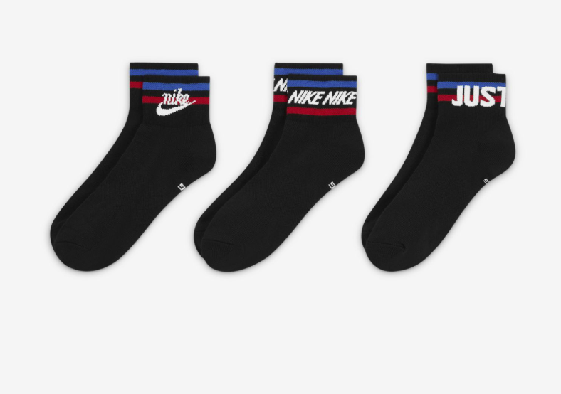[THANH LÝ] Tất N i k e Everyday Essential Ankle Socks (3 Pairs) - Black Đen, Size L - Hôp Sản Phẩm Cấn Mốp Rách
