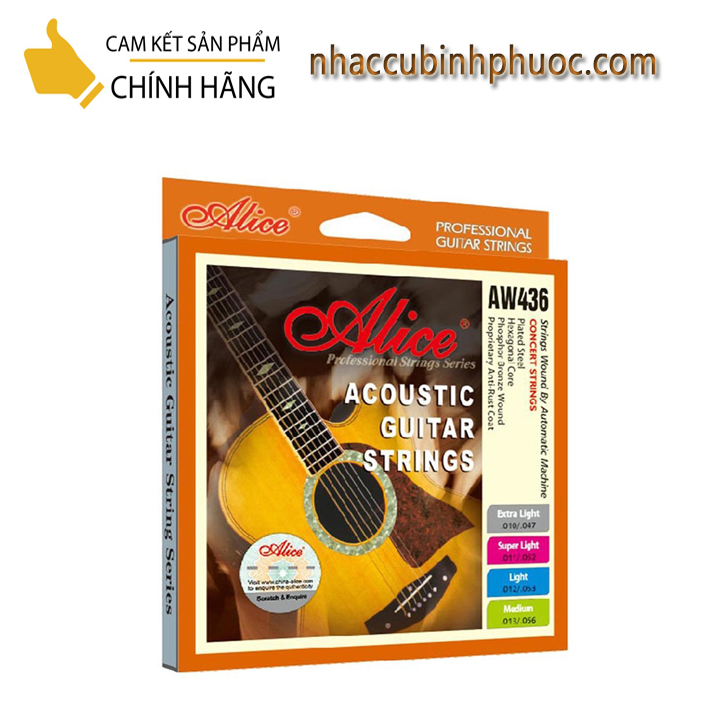 Bộ dây đàn Guitar thùng Alice AW436