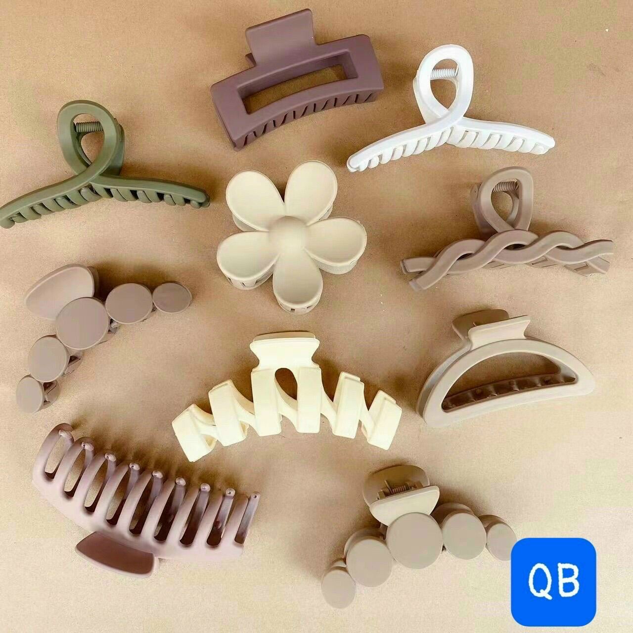 Set 10 cái kẹp ngoạm tóc màu vintage phong cách Hàn Quốc