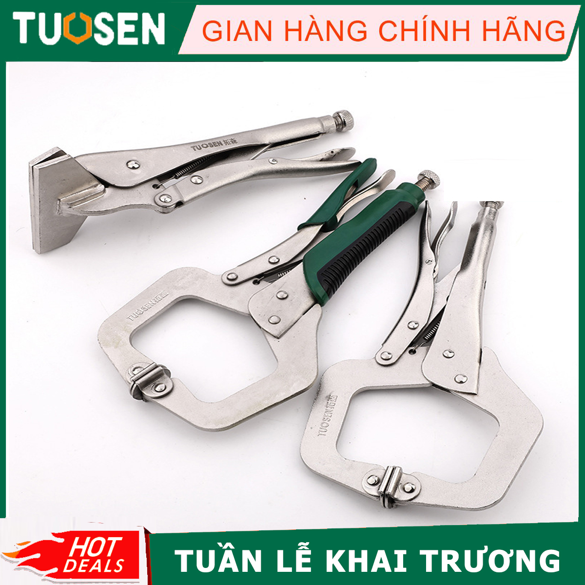 Kìm bấm chết chữ C, kìm mỏ kẹp chữ C TUOSEN