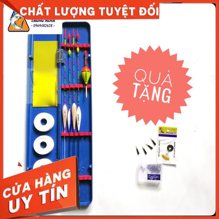 Hộp đựng phao câu đài, 4 phao câu đài và 1 phao câu shimano - phao câu cá, phao câu đài, phao đà