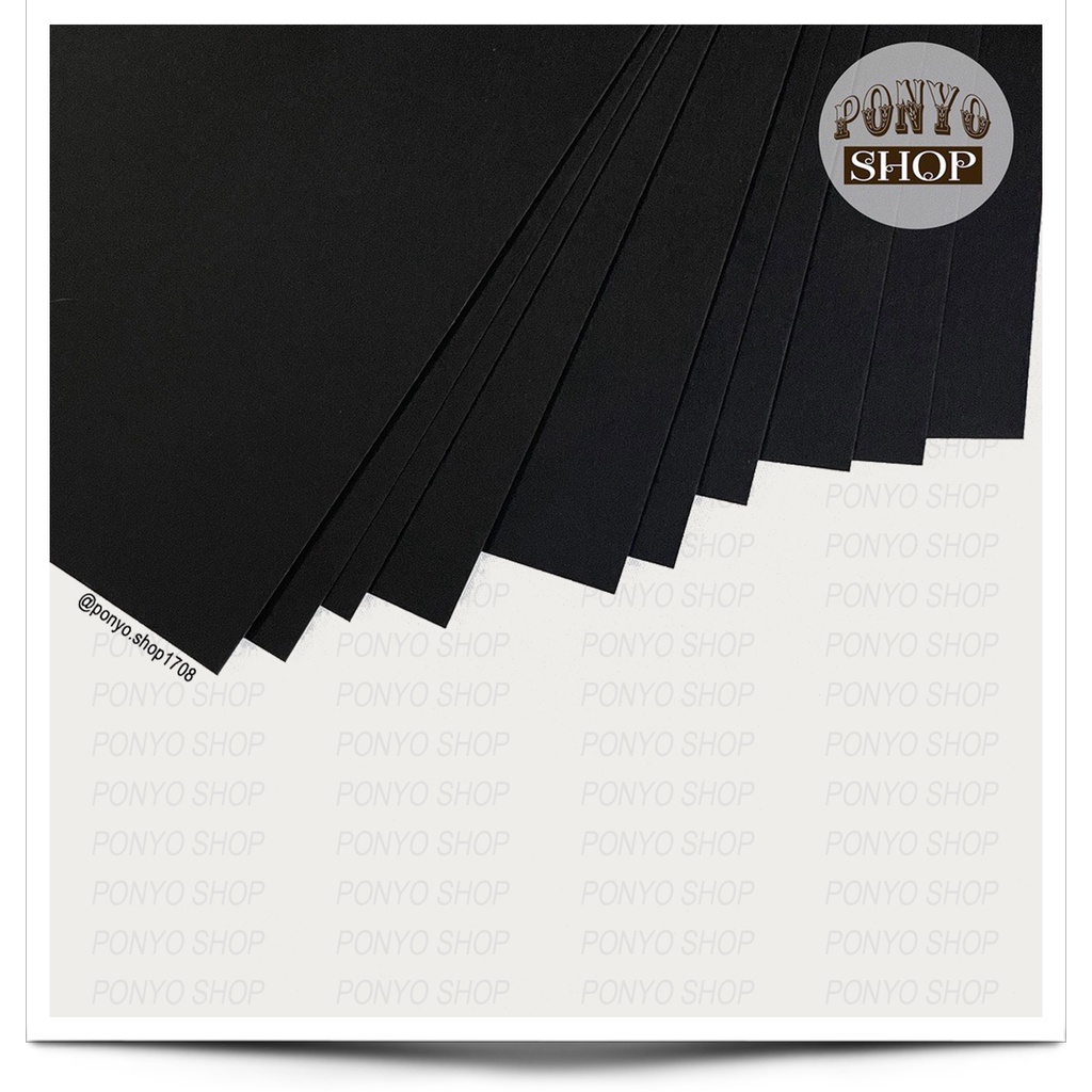 Khổ a5 - 10 tờ giấy đen 260gsm, khổ a5 làm scrapbook handmade