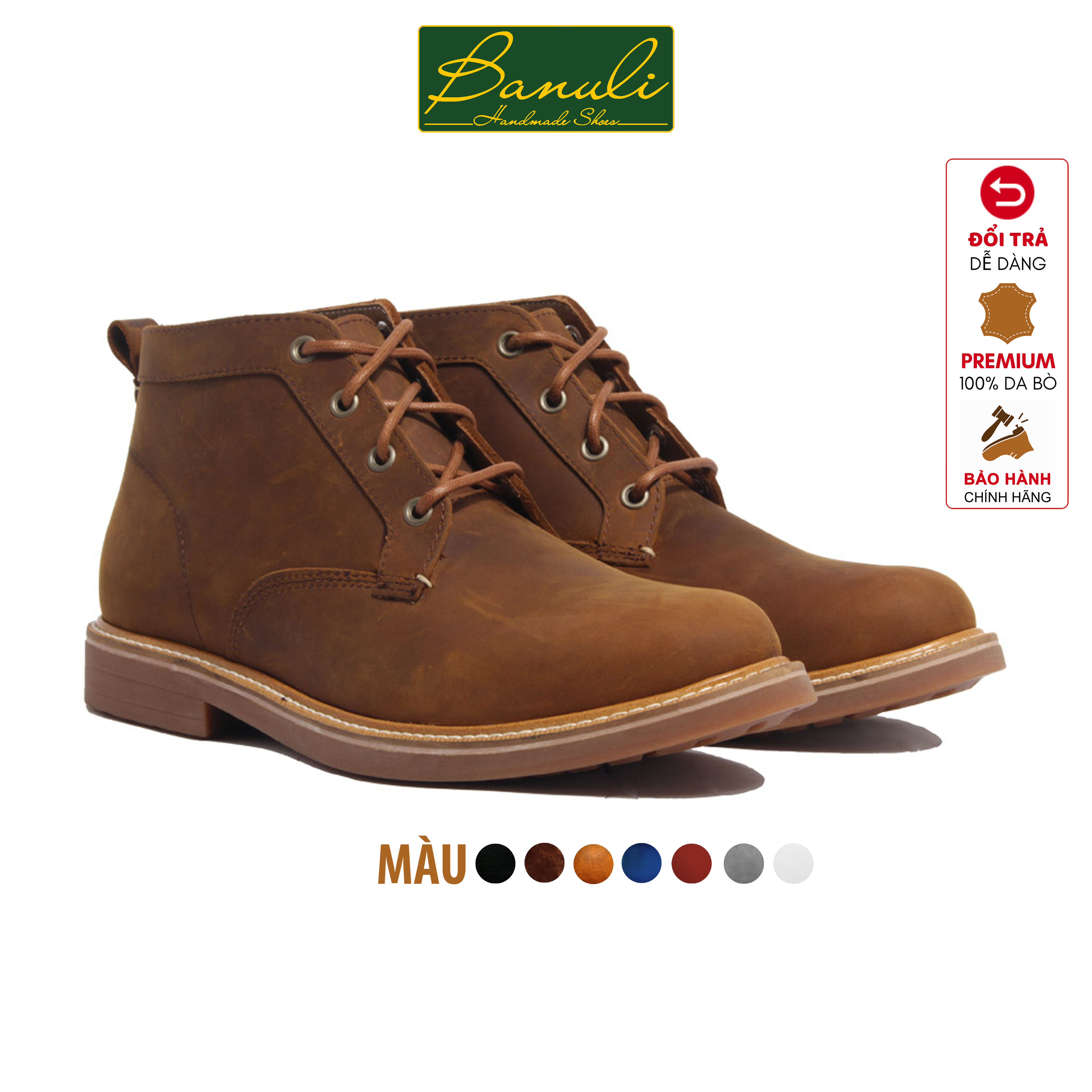 Giày boots nam da bò mastrotto italia cao cấp – b3ck1m0