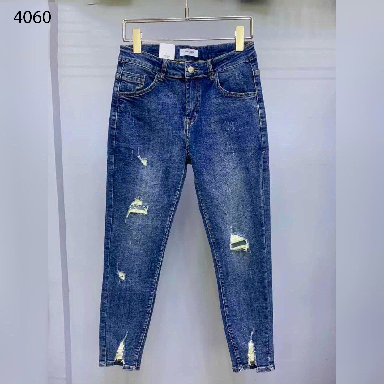 [HCM]Quần Jean Nam Quần Bò Nam Màu Xanh Đậm Chất Jean Co Dãn Thoải Mái Vận Động Hàng Y Hình
