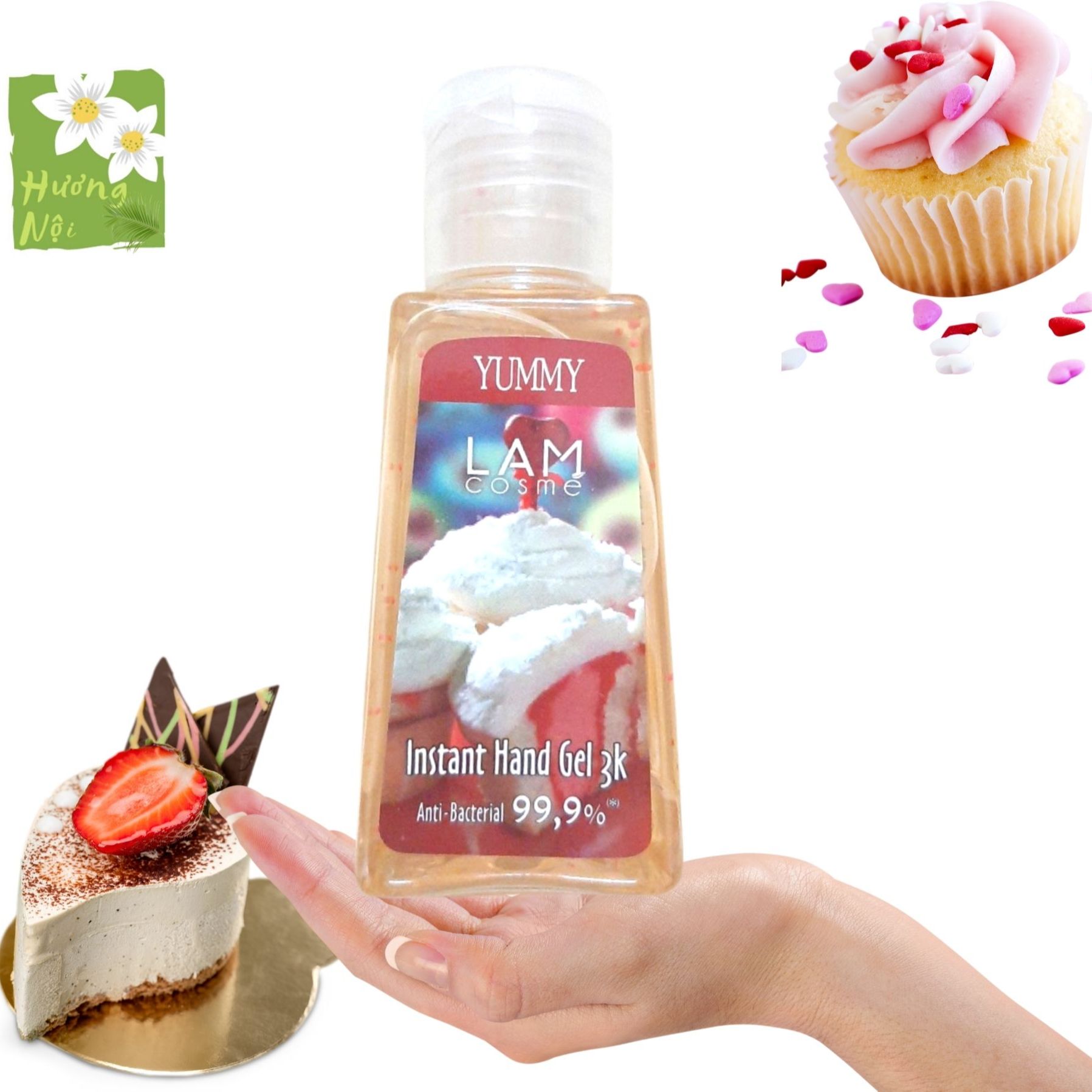 [HCM]Gel rửa tay khô 3k (60ml) Lamcosmé-YUMMY: Bánh Cupcake