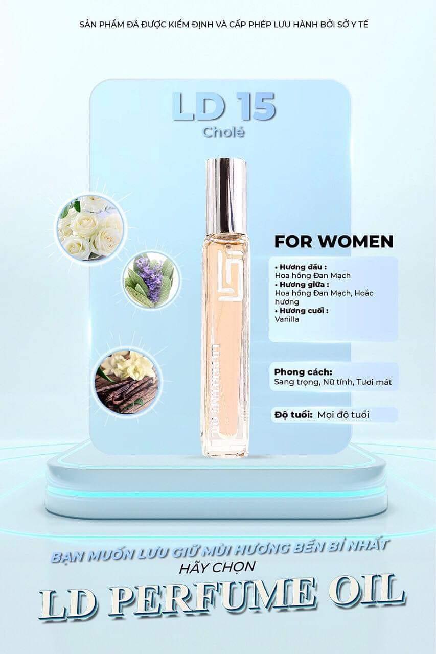 Tinh dầu nước hoa pháp ld15 chloé 12ml - ld perfume oil