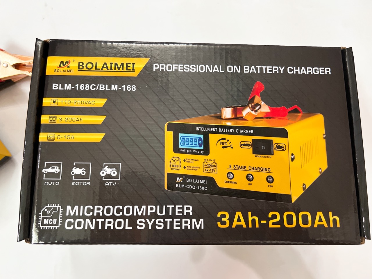 Siêu Sạc Acquy 12 - 24v 200Ah - Sạc có tạo xung khử sunfat - Siêu Sạc Acquy Nạp Acquy Bolaimei