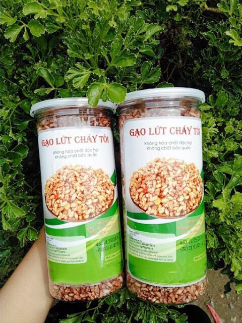 [HCM]Combo 3 hộp gạo lức cháy tỏi 3x300 gram đặc biệt thơm ngon