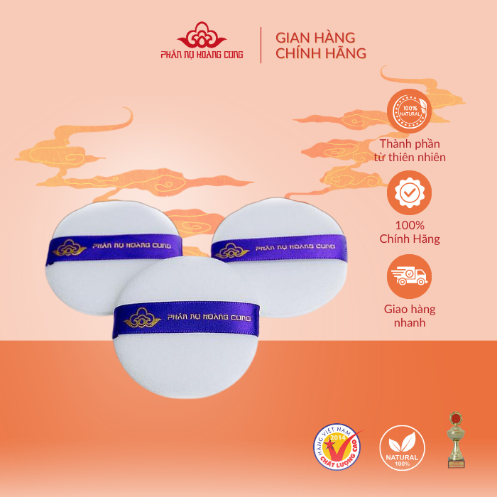 Bông Phấn Cotton Phấn Nụ Hoàng Cung
