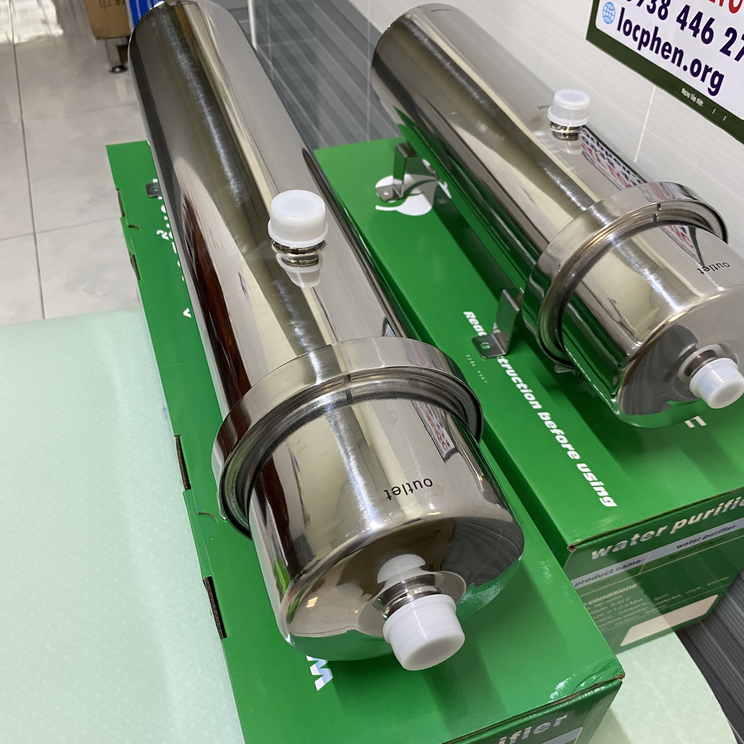 Màng siêu lọc uf inox 3000 lít/h lõi lọc bằng sợi pvdf lọc tổng đầu nguồn
