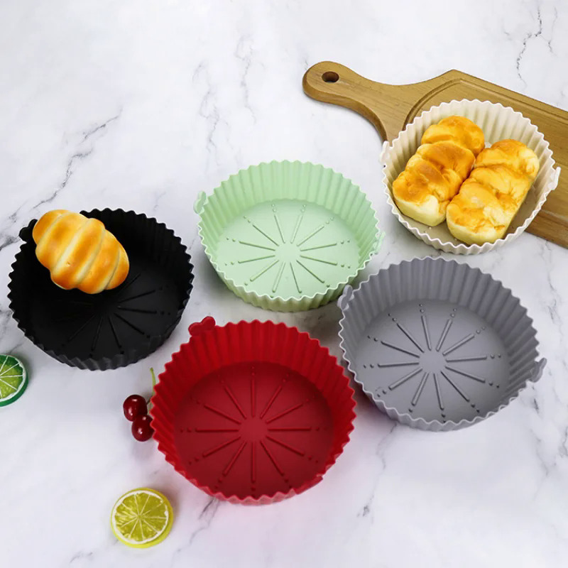 Nồi chiên không khí Lò nướng khay chiên gà giỏ Mat Airfryer Silicone nồi tròn thay thế phụ kiện chảo nướng