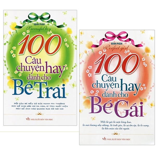 Fahasa - combo sách hay 100 câu chuyện hay dành cho bé gái + 100 câu chuyện hay dành cho bé trai