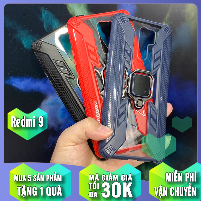 Ốp lưng cho Xiaomi Redmi 9 iRON - MAN IRING TRONG SUỐT Nhựa PC cứng viền dẻo chống sốc