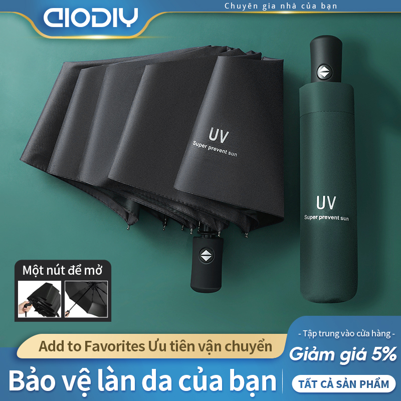 AIODIY Automatic Umbrella UV Protection Fashion Folding Portable Umbrella Multi color Optional Sun Umbrella